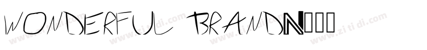wonderful brand字体转换